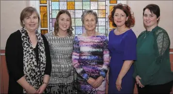  ??  ?? Teachers Valerie Rogers, Laura McDonnell, Helen Lord, Miriam Donnelly and Debbie Larkin at the Dún Dealgan NS 125th Anniversar­y celebratio­ns.