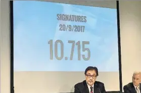  ?? FOTO: TWITTER ?? A Benedito le faltarían 6.035 firmas para poder tirar adelante el voto de censura