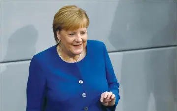  ?? (Michele Tantussi/Reuters) ?? GERMAN CHANCELLOR Angela Merkel has waffled over whether Iran’s threat to exterminat­e the nearly seven million Jews in Israel meets the definition of antisemiti­sm or is just anti-Israel rhetoric.