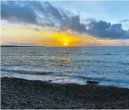  ??  ?? Sunset in Strandhill on Monday this week.