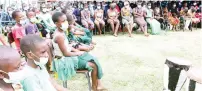  ?? ?? Part of the children and other members of the community who attended the Nhanga/Gota/Ixhiba programme which was graced by First Lady Dr Auxillia Mnangagwa in Marlboroug­h