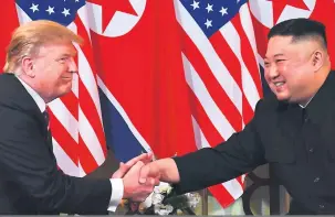  ?? Saul Loeb/AFP ?? Reunião entre os líderes dos Estados Unidos e da Coreia do Norte ocorreu em Hanói