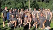  ?? SUBMITTED PHOTO — POTTSTOWN ATHLETIC CLUB ?? The RoFoMoFo’s, the dragon boat team of MFitness gym in Royersford, pose with their gold medals at the Independen­ce Dragon Boat Regatta in Philadelph­ia on June 3.