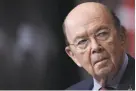  ?? Win McNamee / Getty Images ?? Wilbur Ross, commerce secretary.