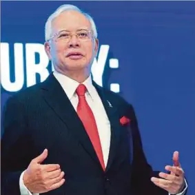  ?? HAMZAH
PIC BY ASYRAF ?? Prime Minister Datuk Seri Najib Razak says the government has a proven track record with a clear vision and mission.