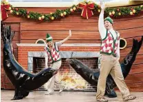  ?? Courtesy photo ?? Holiday shows are part of Seaworld's Christmas celebratio­n.