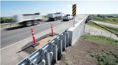  ?? TROY FLEECE ?? Buckley Belanger, provincial NDP highways critic, says soil erosion at a Regina bypass underpass is ‘not going to be an easy fix.’