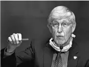  ?? ANDREW HARNIK/AP ?? National Institutes of Health Director Francis Collins says several COVID-19 vaccines in testing look promising.