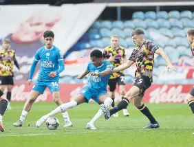  ?? ?? Malik Mothersill­e in action for Posh.