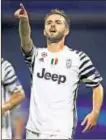  ??  ?? Pjanic celebra el 1-0.