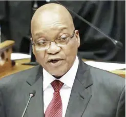  ??  ?? President Jacob Zuma