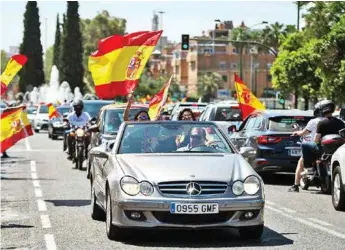  ?? AFP ?? Protesta motorizada en Sevilla, la capital de Andalucía, ayer.