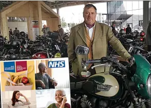  ??  ?? GRATEFUL: Motorcycle fan Nick said help with his medication restores his faith in humanity