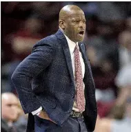  ?? NWA Democrat-Gazette/BEN GOFF ?? Arkansas Coach Mike Anderson said he likes how his team is playing entering the SEC Tournament. “It seems like we’re starting to put some things together,” he said.