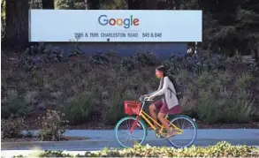  ?? JUSTIN SULLIVAN/GETTY IMAGES ?? Google’s U.S. workforce in 2017 was 53.1 percent white, 36.3 percent Asian and 30.9 percent female.