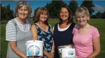  ??  ?? Kathleen McMarus, May Downey, Hazel Downey and Anne-Marie Lucey were among the collectors raising money for Recovery Haven at the Jamie Wrenn Mike Deane Memorial Walk on Saturday.