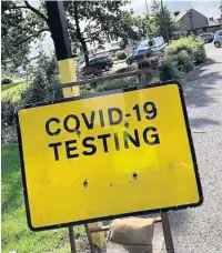  ??  ?? The Covid-19 test centre set up at Hyndburn Leisure Centre