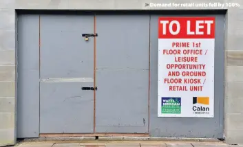  ??  ?? > Demand for retail units fell by 100%