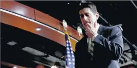  ?? Win McNamee Getty Images ?? TRUMP ALLIES cast blame on Speaker Paul D. Ryan for the Republican healthcare bill’s demise, but the president said Ryan still has his full confidence.