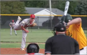  ?? RANDY MEYERS - FOR THE MORNING JOURNAL ?? Elyria’s Scott Edgell delivers a pitch during the fourth inning against Amherst Gold at the Summer Classic on Monday July 25.