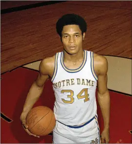  ?? THE ASSOCIATED PRESS FILE ?? Notre Dame junior guard Austin Carr scored a still-standing NCAA Tournament-record 61points in a first-round game against Ohio in 1970in Dayton, Ohio.