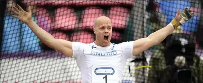  ?? FOTO: LEHTIKUVA/HEIKKI SAUKKOMAA ?? VM-KLAR. Erfarna släggkasta­ren David Söderberg kommer att represente­ra Finland i friidrotts-VM i London.