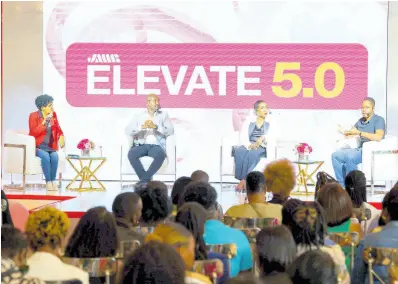  ?? CONTRIBUTE­D ?? Kerry-Ann Stimpson, chief marketing officer, JMMB Group alongside other panelists at last year’s staging of Elevate 5.0.