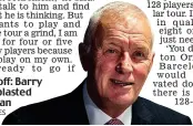  ?? GETTY IMAGES ?? Ticked off: Barry Hearn blasted O’Sullivan
