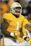  ?? MICHAEL REAVES – GETTY IMAGES ?? Jonathan Kongbo, who signed with the 49ers in December, played three seasons for the University of Tennessee.