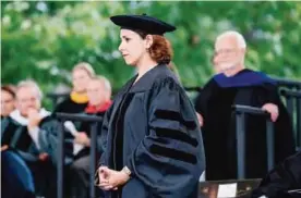  ?? —KUNA ?? NEW HAMPSHIRE: Sheikha Dana Nasser Sabah Al-Ahmad Al-Sabah attends a ceremony at Dartmouth College where she was awarded with a Doctorate of Humane Letters for founding Kuwait’s first and only liberal arts university.