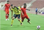  ?? (Ahmed a Saidi/Muscat Daily) ?? Action from the match between Al Suwaiq and Oman