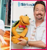  ??  ?? Simon left city life for Malibu with partner Lauren and son Eric (left) after a health scare. Above: For the deal-savvy star, puppet man Terry’s the one that got away.