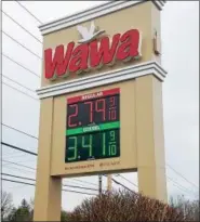  ?? DONNA ROVINS — DIGITAL FIRST MEDIA ?? Gasoline price per gallon is on display at the Wawa on West Schuylkill Road in North Coventry. AAA is forecastin­g gas prices topping $3.00 per gallon in time for the summer driving season.