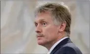  ?? MIKHAIL METZEL/TASS ?? Kremlin spokesman Dmitry Peskov