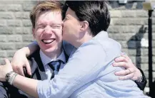 ??  ?? Poll joy Paul Masterton with Scottish Tory leader Ruth Davidson on the campaign trail