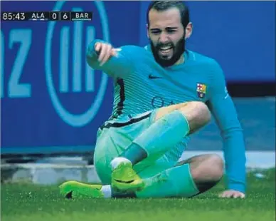  ?? TWITTER ?? Aterradora imagen del tobillo lesionado de Aleix Vidal