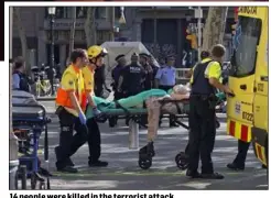  ??  ?? 14 people were killed in the terrorist attack.
