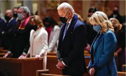  ?? Evan Vucci / Associated Press ?? When U.S. Catholic bishops hold their next national meeting in June, they’ll be deciding whether to send a tougher-than-ever message to President Joe Biden and other Catholic politician­s: Don’t partake of Communion if you advocate for abortion rights.