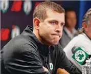  ?? Michael Dwyer/Associated Press ?? Celtics president of basketball operations Brad Stevens said Thursday that coach Joe Mazzulla will be back next season.