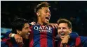  ??  ?? No more MSN: Messi, Suarez and Neymar at Barcelona