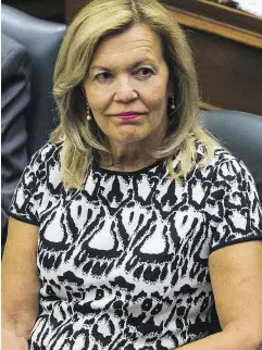  ?? ERNEST DOROSZUK / POSTMEDIA NEWS FILES ?? Ontario Deputy Premier Christine Elliott says that a 1998 sex-ed curriculum will be followed, but students can ask questions about subjects not covered in course material.