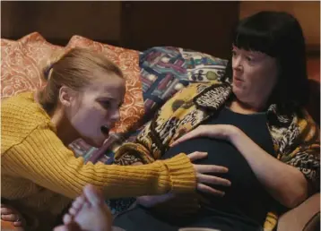  ??  ?? Lola Petticrew and Bronagh Gallagher in ‘A Bump Along The Way’