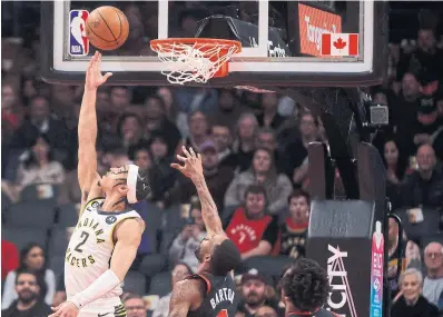  ?? STEVE RUSSELL TORONTO STAR ?? Indiana guard Andrew Nembhard, one of three Canadian starters for the Pacers, had 25 points as part of a double-double against the Raptors on Wednesday.