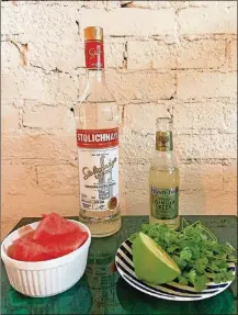  ?? VELLA/CONTRIBUTE­D
PHOTOS BY TESS ?? Vodka, ginger beer, watermelon, lime and cilantro come together to create the perfect summer cocktail: the Melon Mule.