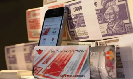  ?? KEITH BEATY/TORONTO STAR ?? Canadian Tire’s My Canadian Tire ’Money,’ a digital reward card, is the next generation of the retailer’s iconic loyalty program.