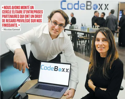  ?? PHOTO JEAN-FRANÇOIS DESGAGNÉS ?? Le fondateur de Codeboxx, Nicolas Genest, et la directrice Nadya Fortier, voudraient bientôt ouvrir de nouvelles classes.