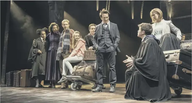  ??  ?? Harry Potter and the Cursed Child delivers a magnificen­t show that has audiences in London’s Palace Theatre gasping and cheering from the moment the curtain goes up and reveals the superb set