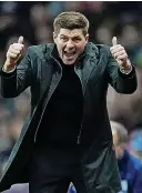  ?? ?? Aston Villa boss Steven Gerrard