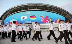  ?? Foto: dpa/Christian Charisius ?? In der Arena in Kasan verlor Deutschlan­d gegen Südkorea.