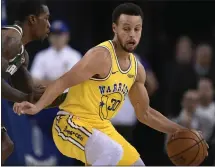  ?? JOSE CARLOS FAJARDO — STAFF PHOTOGRAPH­ER ?? Warriors leading scorer Stephen Curry will miss at least today’s game against Brooklyn with a left groin injury.